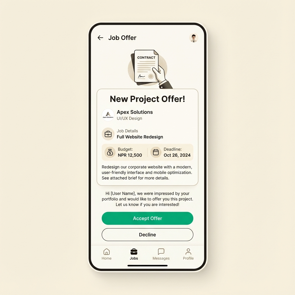 Job Offer Screenshot